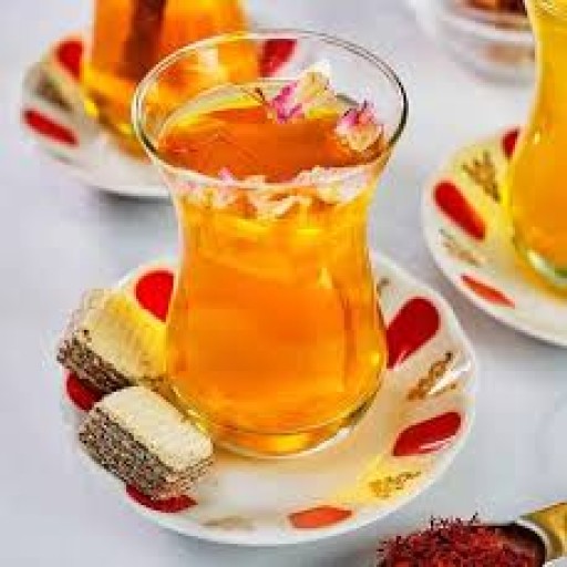  عکس دمنوش گل محمدی و زعفران زرخواه